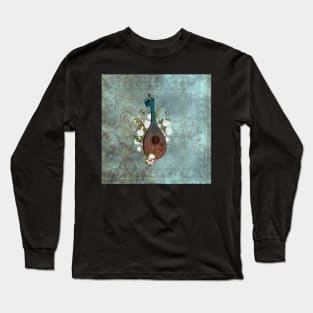 Wonderful elegant lute with flowers and celtic knot Long Sleeve T-Shirt